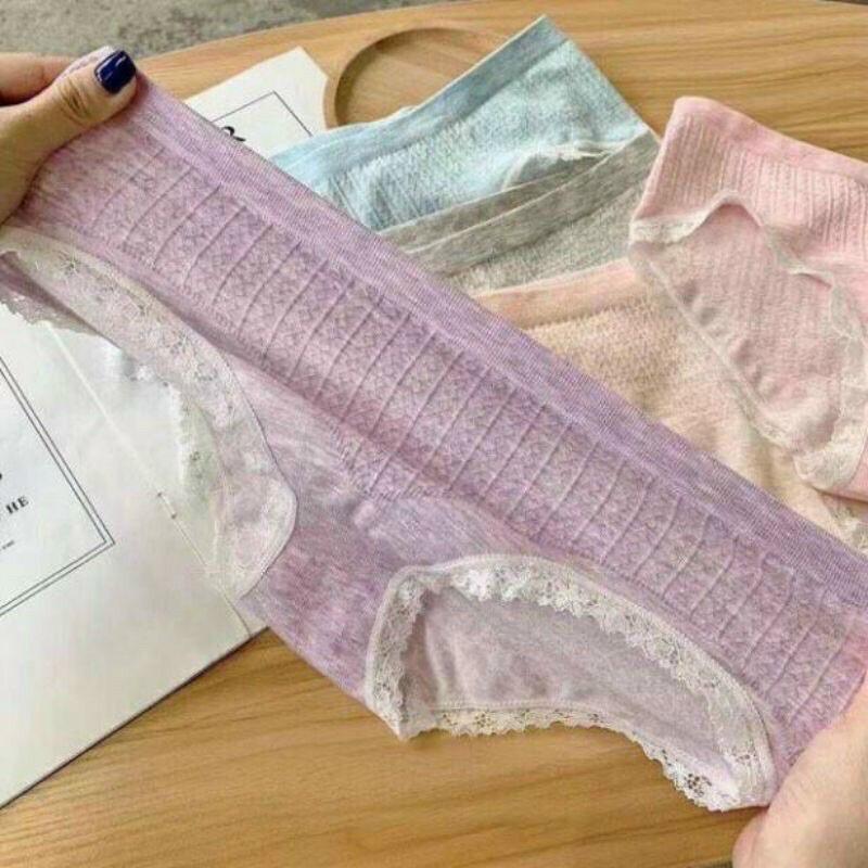 Quần lót nữ cotton viền ren siêu mềm êm