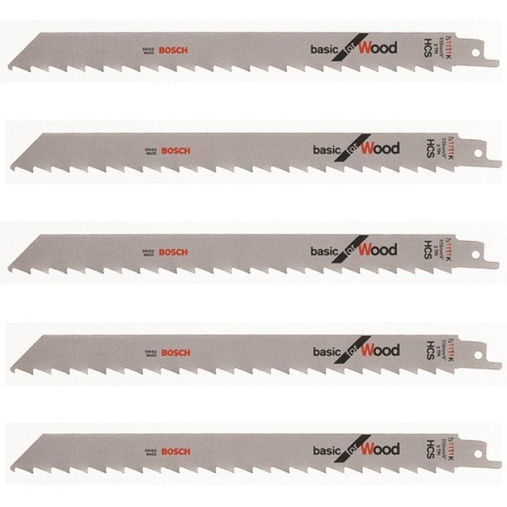 Bộ lưỡi cưa gỗ 5 cây Bosch S1111K .