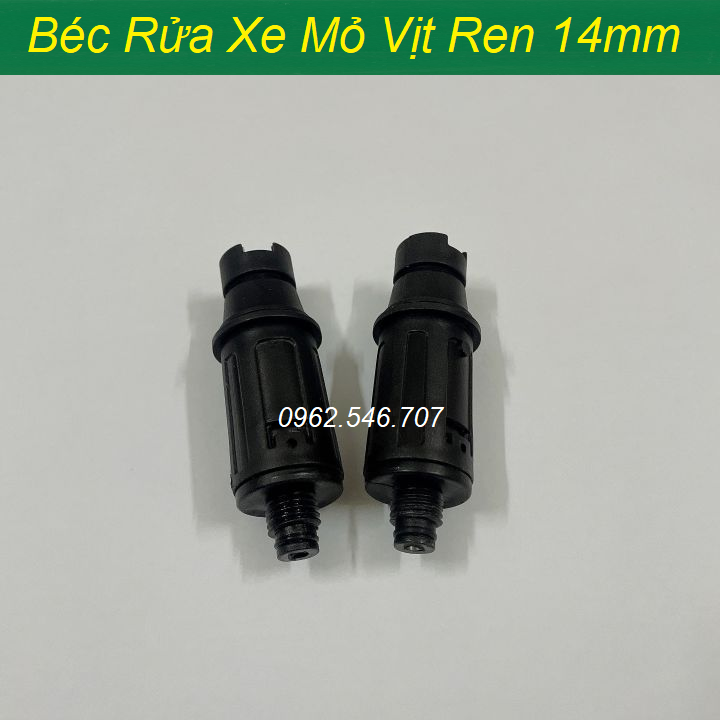 BÉC RỬA XE CAO ÁP MỎ VỊT REN 14MM - NHỰA ABS