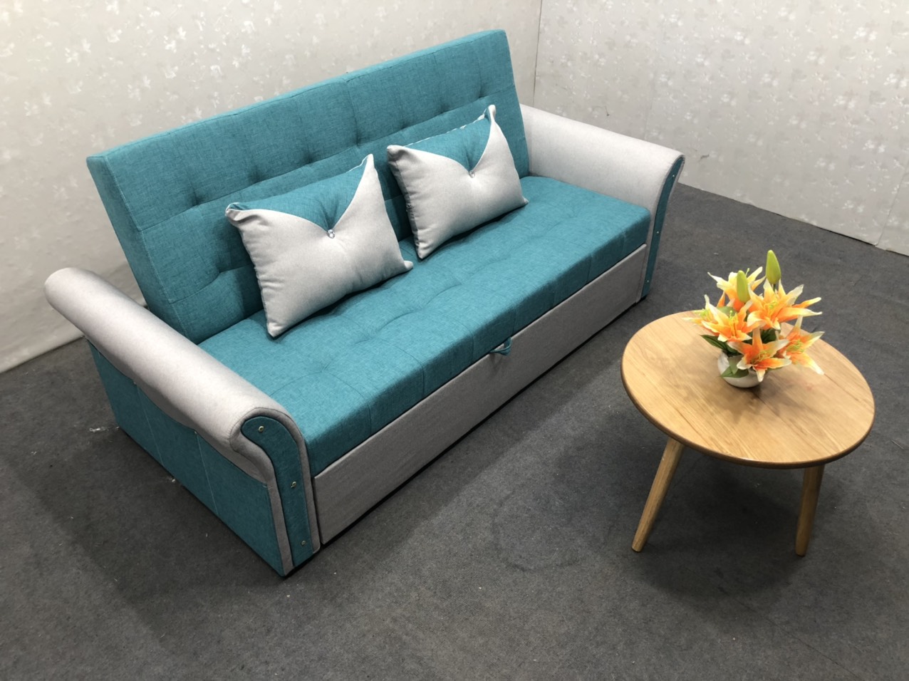 Ghế Sofa Bed Đa Năng Thông Minh Kéo Ra Thành Giường Đơn Giản HGP, Dễ Dàng Sử Dụng Cho Phòng Khách Tiện Lợi HGK-14