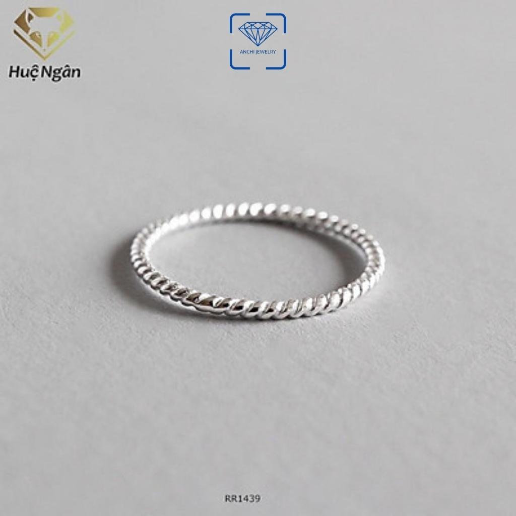 Nhẫn xoắn bạc 925 nữ - giá xưởng, Anchi jewelry