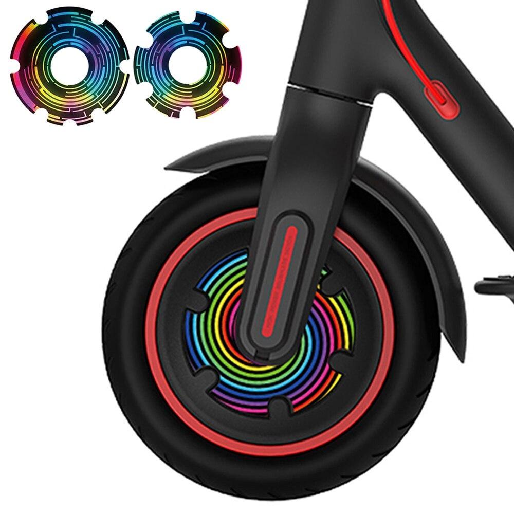 2Pcs Electric Scooter Front Wheel Sticker PVC Waterproof Motor Protective Cover Shell Kick Scooter Parts for Xiaomi M365/1s/pro2