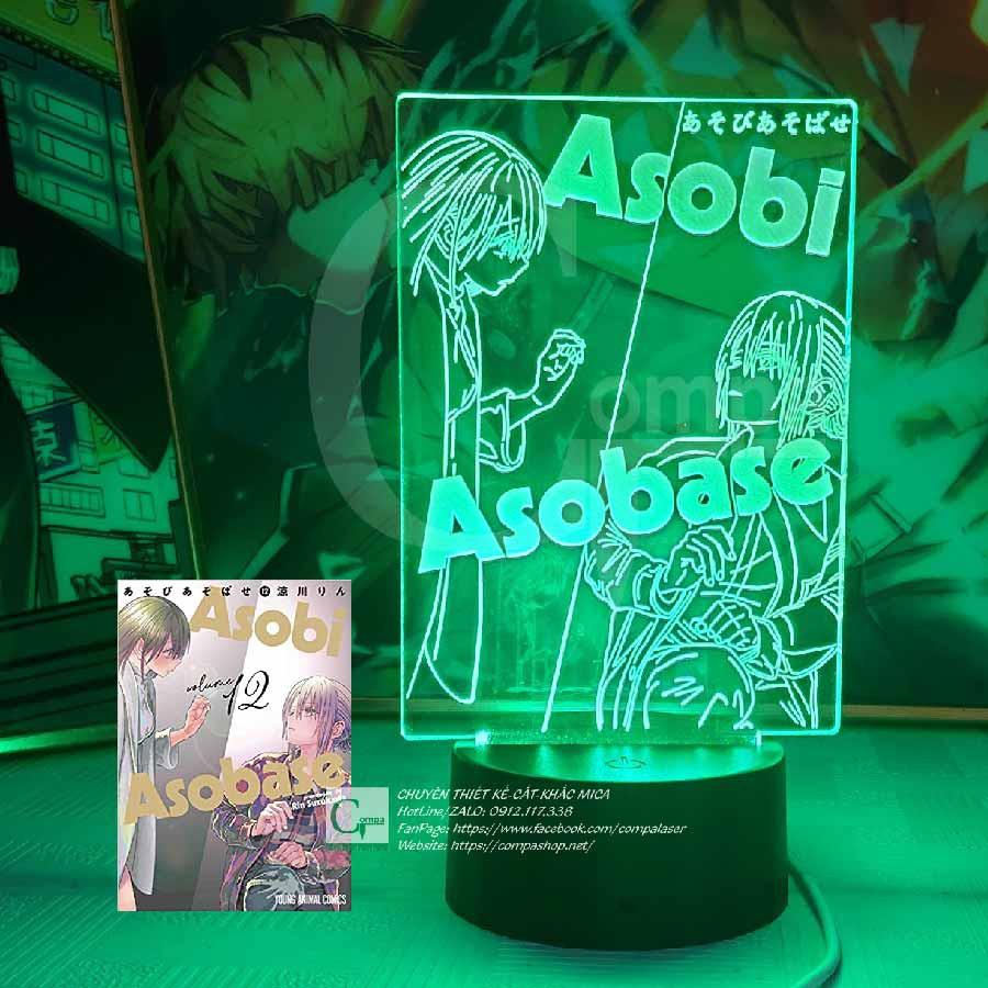 Đèn Ngủ Anime LED 3D Asobi Asobase 16 màu tùy chỉnh Compashop