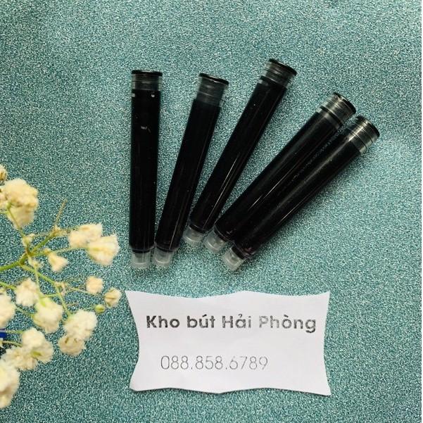 Ống mực có săn thay thế cho tất cả các dòng bút mực đầu ống 3.4 mầu tím xanh đen