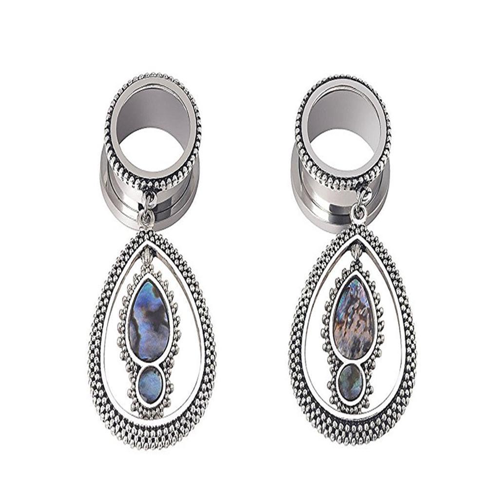 316L Stainless Steel Ear Flesh Tunnel Plugs Screw Expander Ear Gauges