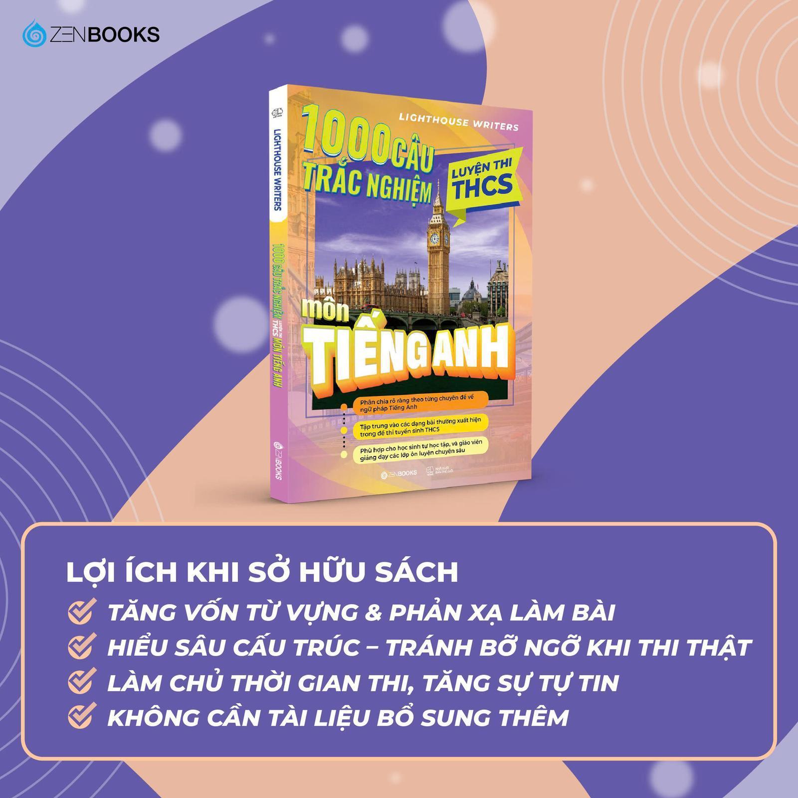 1000 Câu Trắc Nghiệm Luyện Thi THCS Môn Tiếng Anh - Bản Quyền