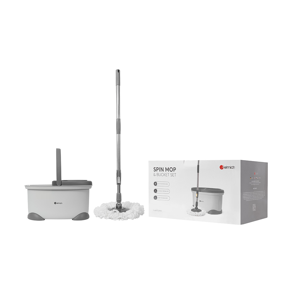 Bộ Lau Sàn Xoay 360 Độ Elmich EL3005, Hàng Chính Hãng, Tay Cầm Chắc Chắn, Chống Trơn Trượt - JoyMall