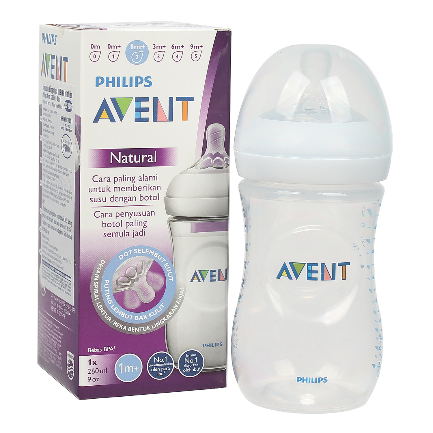 Bình Sữa Mô Phỏng Tự Nhiên Philips Avent SCF693/13 (260ml)