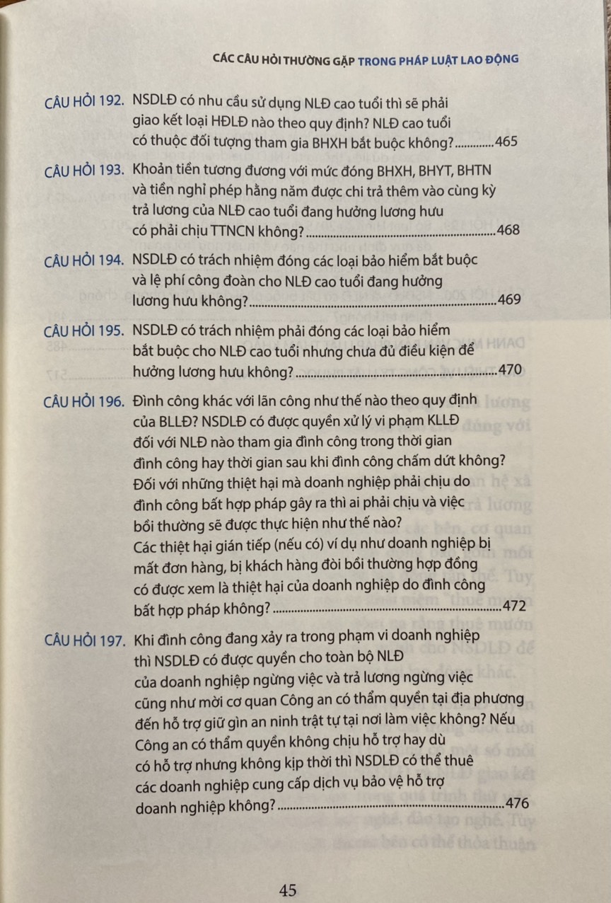 Các Câu Hỏi Thường Gặp Trong Pháp Luật Lao Động