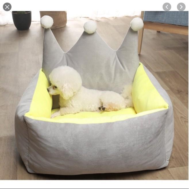 Nệm vương miện cho chó mèo size 60x80x20cm , đệm ngủ thú cưng tháo rời