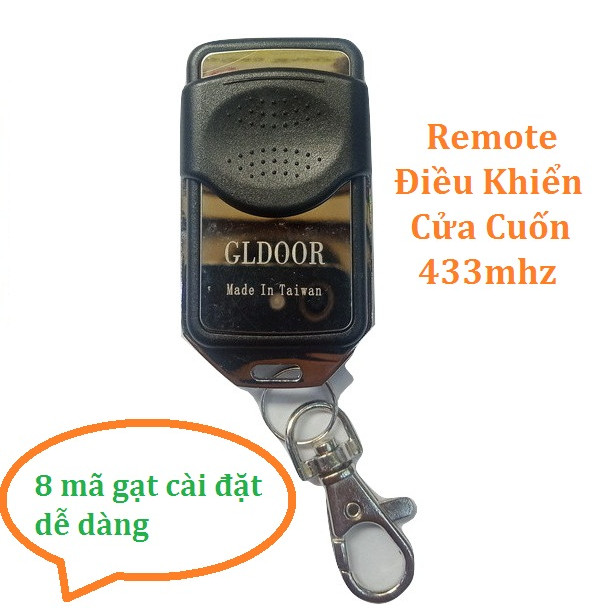 Remote Điều Khiển Cửa Cuốn mã gạt 433mhz - 8 mã gạt tự cài đặt dễ dàng