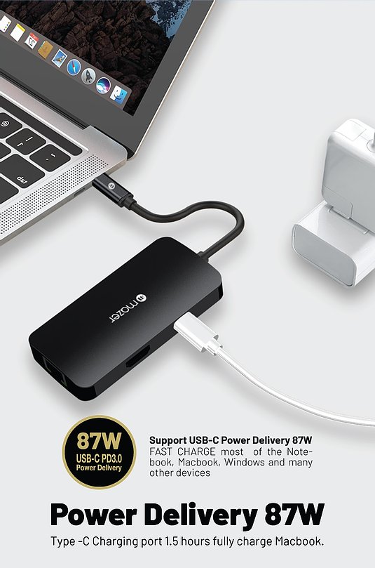 Cổng Chuyển Đổi Mazer USB-C 6-in-1 HUB - hàng chính hãng