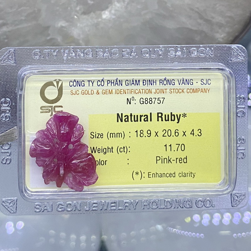 Hoa Hồng Ly Ly Đá Ruby Kiểm Định Tự Nhiên Phong Thuỷ