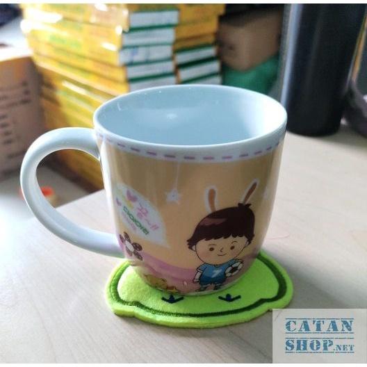 Đế lót ly vải nỉ thấm hút nhanh, lót ly lót cốc 9cm nhiều mẫu cho bạn lựa chọn GD538-LotLy