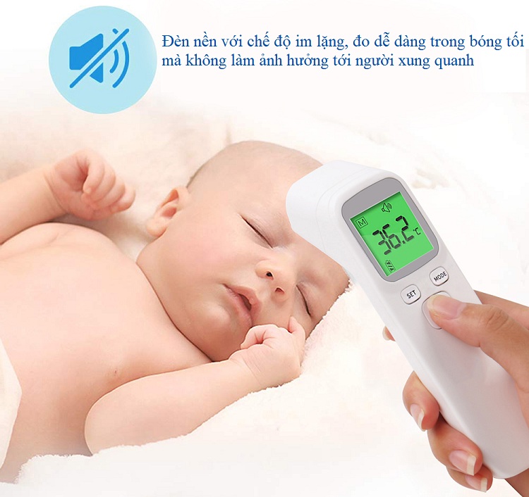 Dụng cụ kiểm tra sức khỏe cho người lớn và trẻ nhỏ đo thân nhiệt mini cầm tay không tiếp xúc nhanh nhạy cao cấp fpt1001