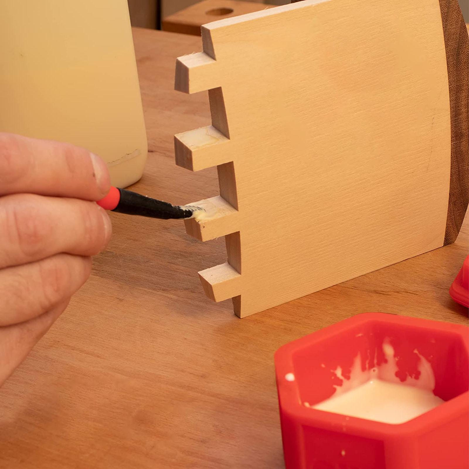 Durable Silicone Glue Kit Glue Tray & Brush DIY Woodworking Crafting Project