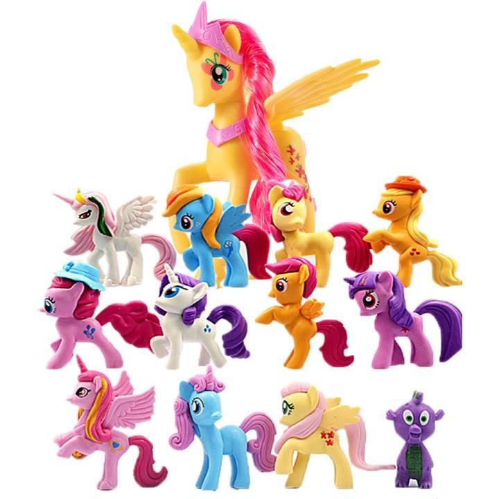 13 Ngựa Thiên Thần Pony (12 Ngựa Size 6cm-8cm+1 Ngựa 14cm