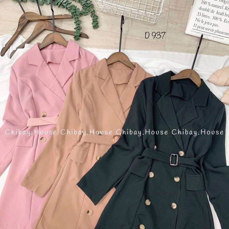 Đầm cổ vest ( hình thật shop chụp, đổi trả nếu không giống hình )