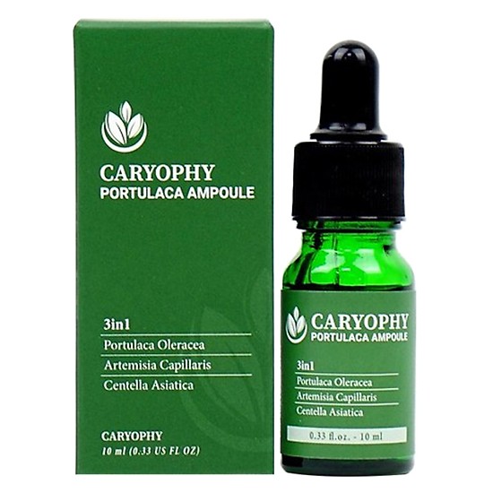 Tinh chất dành cho da mụn, làm mờ thâm Caryophy Portulaca Ampoule 10ml (2 hộp )