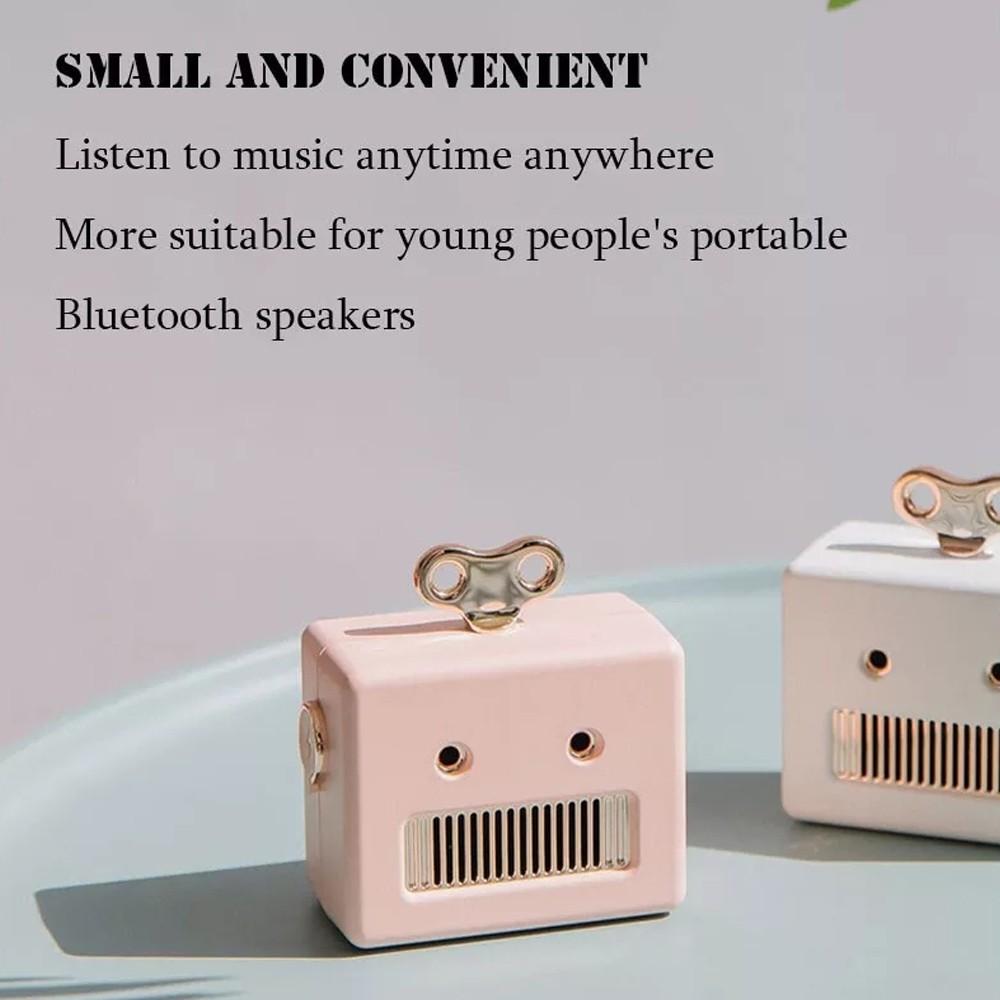 Loa 3Life Mini hình rô bốt hoạt hình âm thanh trầm kết nối bluetooth có mic dùng cho cuộc gọi rảnh tay Hàng nhập khẩu
