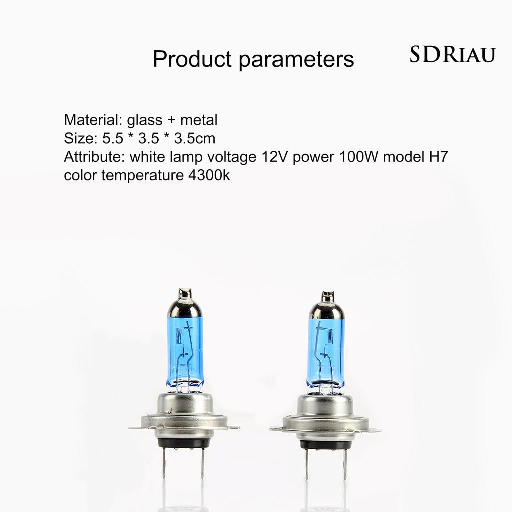 2 Bóng Đèn Sương Mù Siêu Sáng H7 4300k 100w 12v Cho Xe Hơi