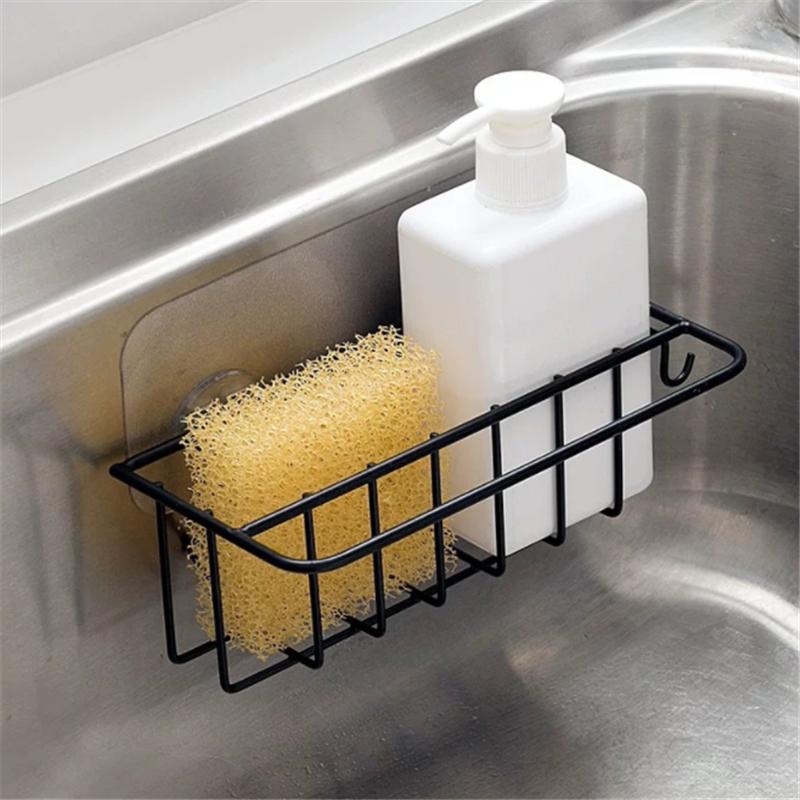 Tự Dính Sắt Tản Áo Giá Đỡ Treo Tường Mút Xốp Thoát Nước Lưu Trữ Kệ Giá Treo Bồn Rửa Chén Phụ Kiện Phòng Tắm Nhà Tổ Chức