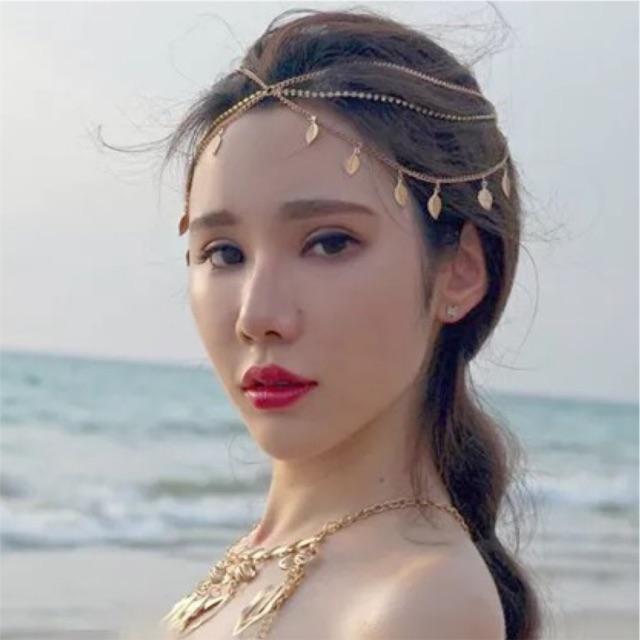 Bờm tóc bohemian - Vòng đội đầu head chain boho style - Maben