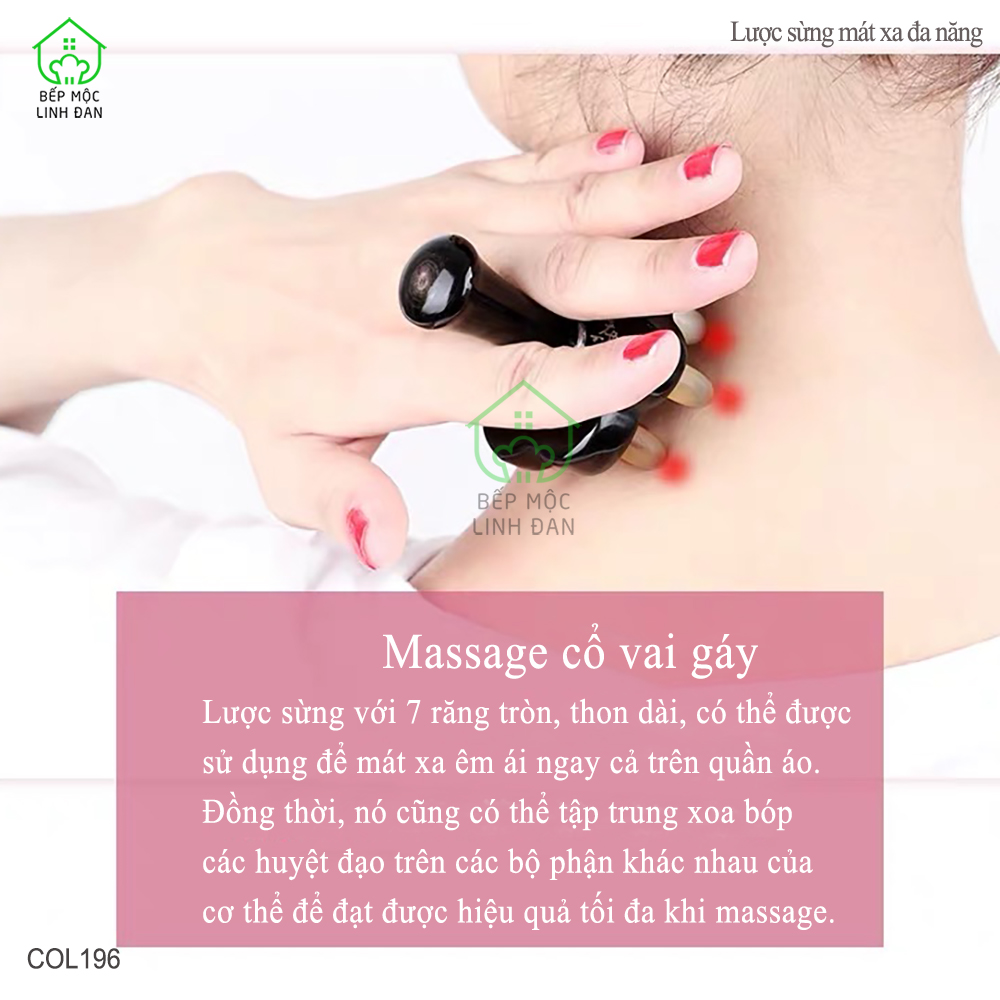 Lược Sừng Mát Xa Chuyên Dụng Toàn Thân Đa Năng Làm Đẹp Thư Giãn