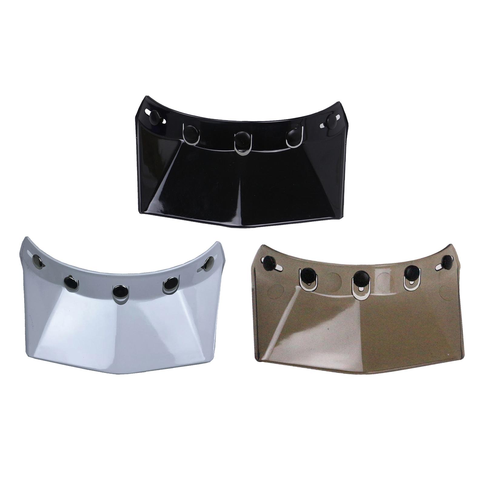 3PCS Retro 5-Snap Bubble Adjustable Visor Peak Replace for Motorcycle Helmet