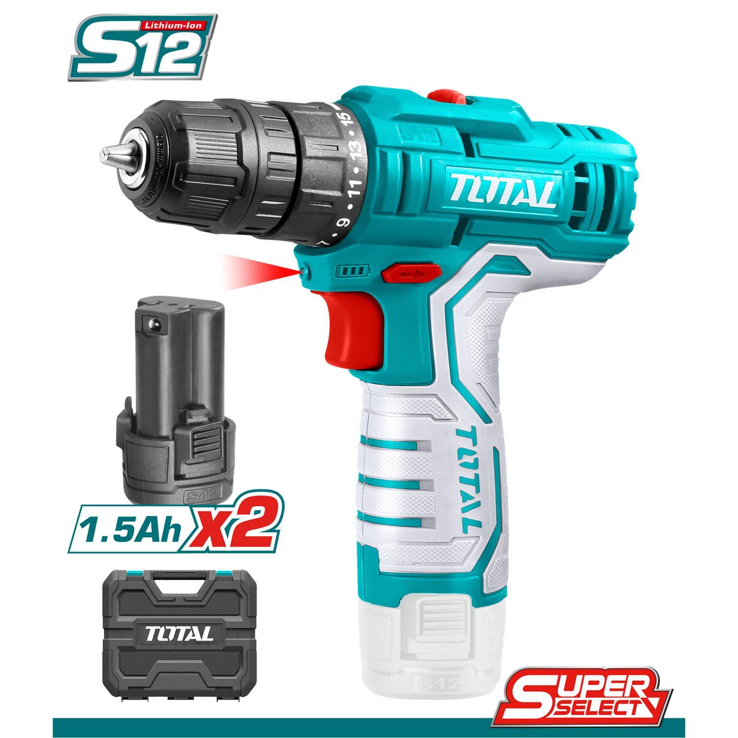 MÁY KHOAN DÙNG PIN 12V TOTAL TDLI12208 - HÀNG CHÍNH HÃNG