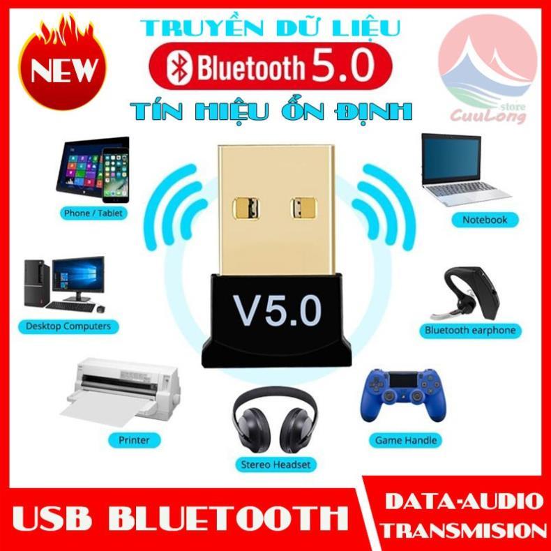 thiết bị tạo bluetooth cho máy tính PC laptop 5.0 LOẠI TỐT bắt sóng cực khỏe và ổn định usb bluetooth 5.0