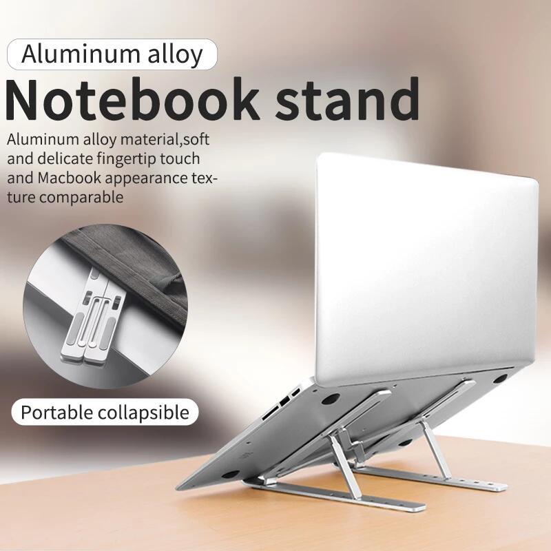 Giá Đỡ Nâng Chiều Cao Laptop Bằng Hợp Kim Nhôm Có Thể Gấp Gọn Tiện Dụng
