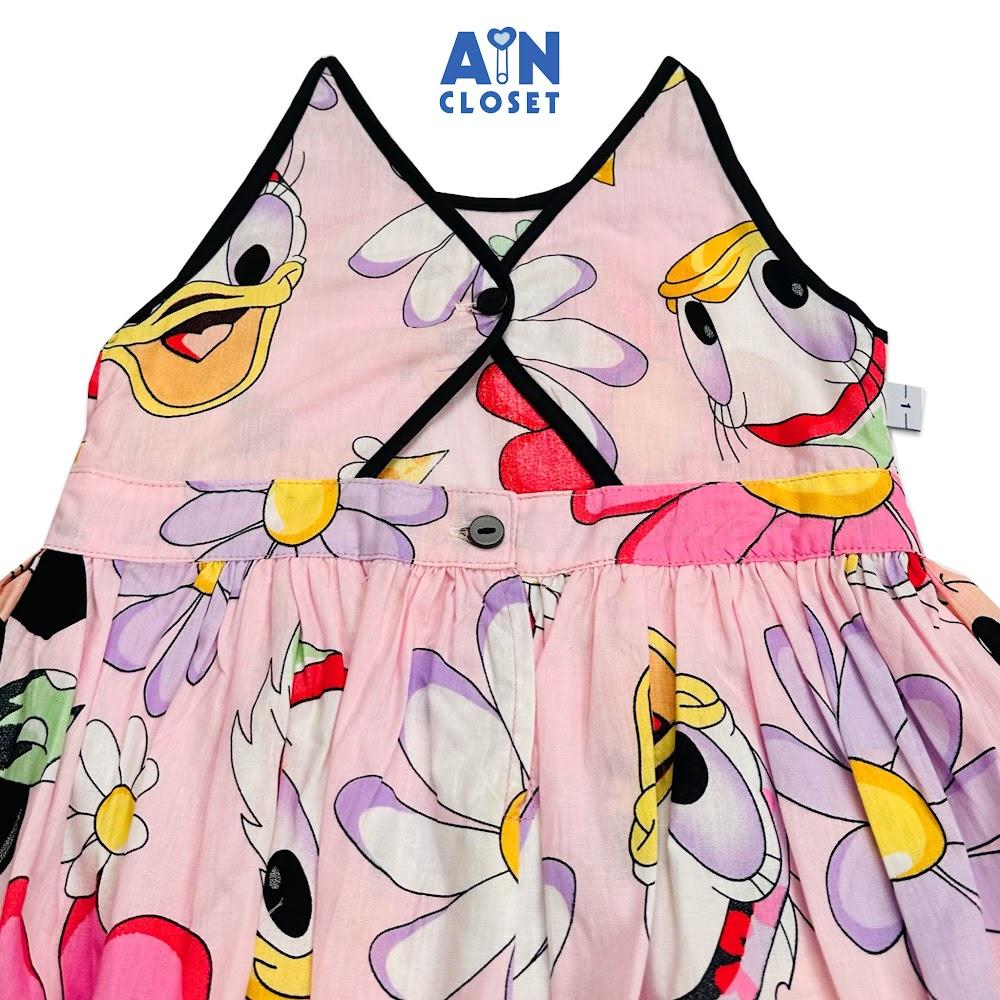 Đầm bé gái họa tiết Chuột Mina hồng cotton - AICDBGA8EKI8 - AIN Closet