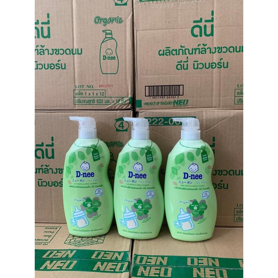 Combo 3 nước rửa bình sữa Dnee 620ml/chai