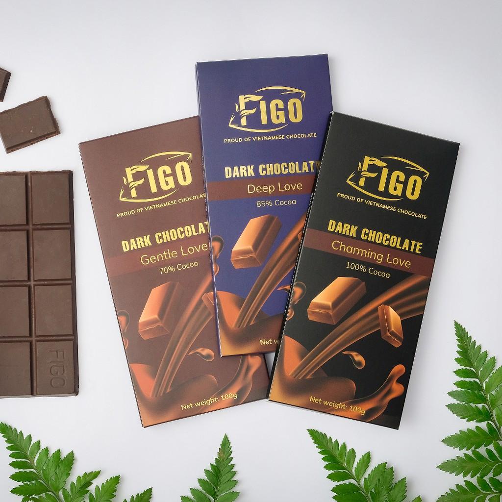 Kẹo Socola đen đắng giảm cân 85% cacao Figo 100gram ngăn ngừa bệnh