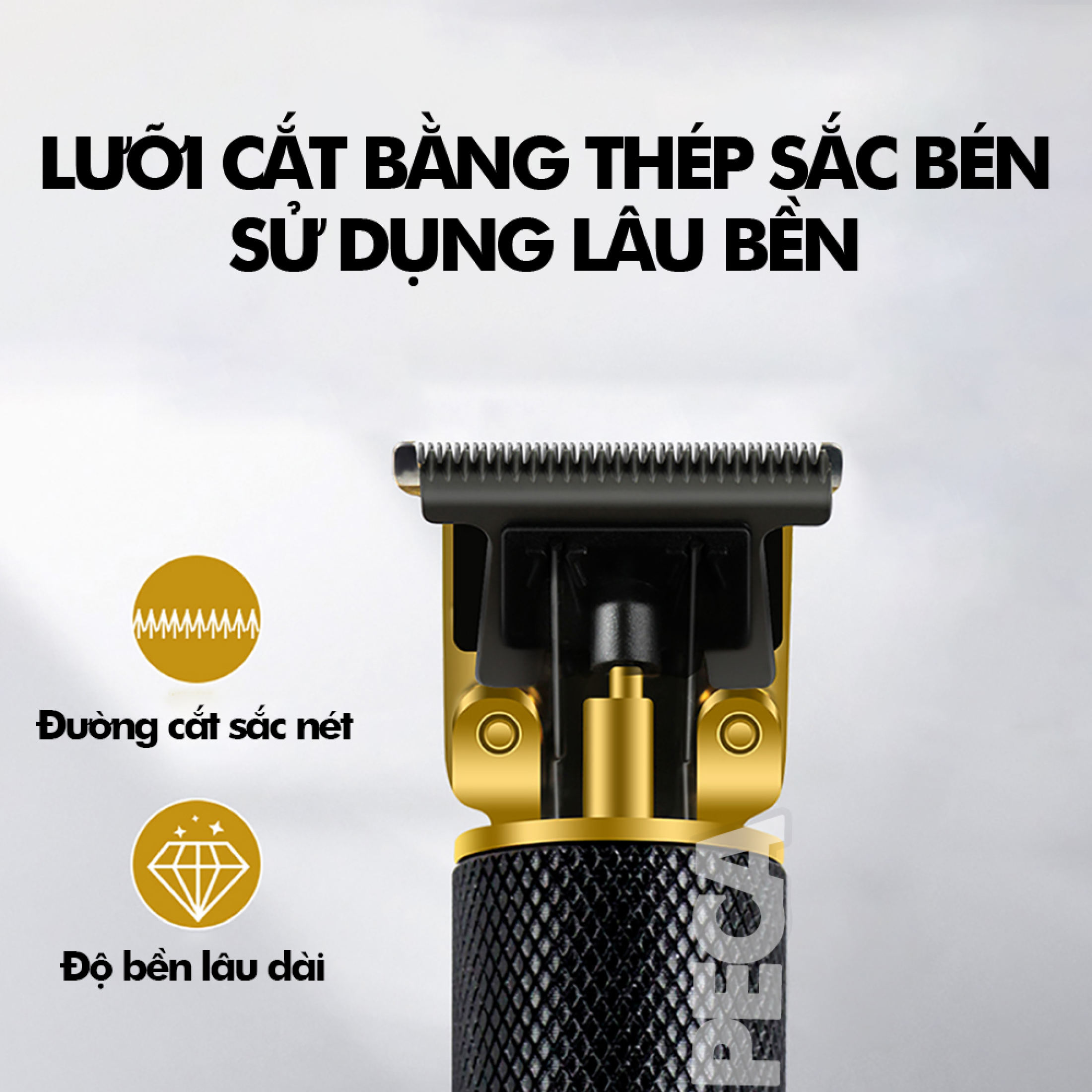 Tông đơ chấn viền cao cấp KEMEI KM-1971A sử dụng sạc USB tiện lợi, nhỏ gọn dùng để điêu khắc tóc, tatto, cạo viền, cạo trắng tóc