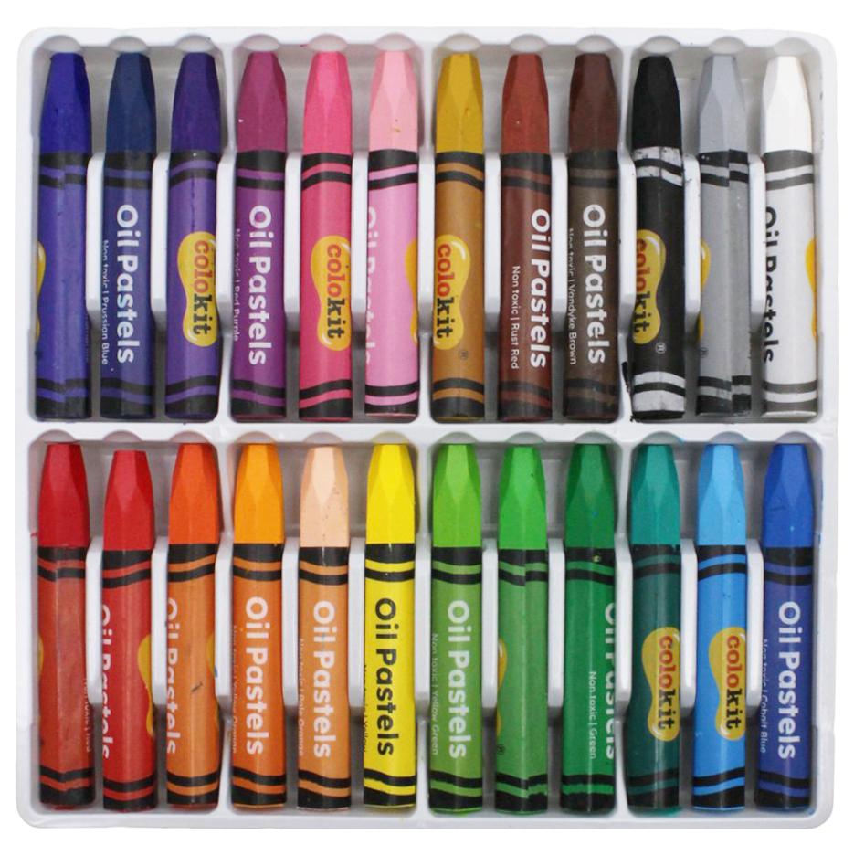 Hộp 24 Bút Sáp Dầu Lục Giác Hexagonal Oil Pastels - Colokit OP-C031