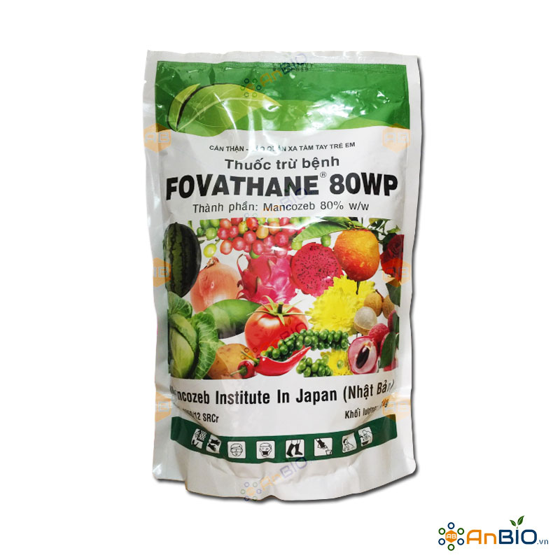 THUỐC TRỪ BỆNH CAO CẤP FOVATHANE 80WP Gói 1000g Manco Xanh