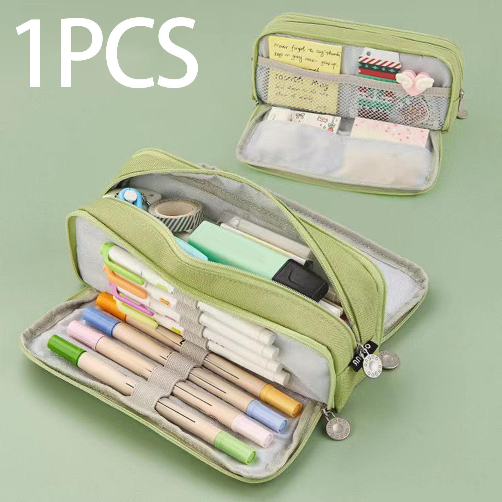 Pencil Pouch Pencil Case, Compact Stationery Organizer, Makeup Bag, Multifunction Pencil Holder Pencil Bag for School Children Kids Unique Gift