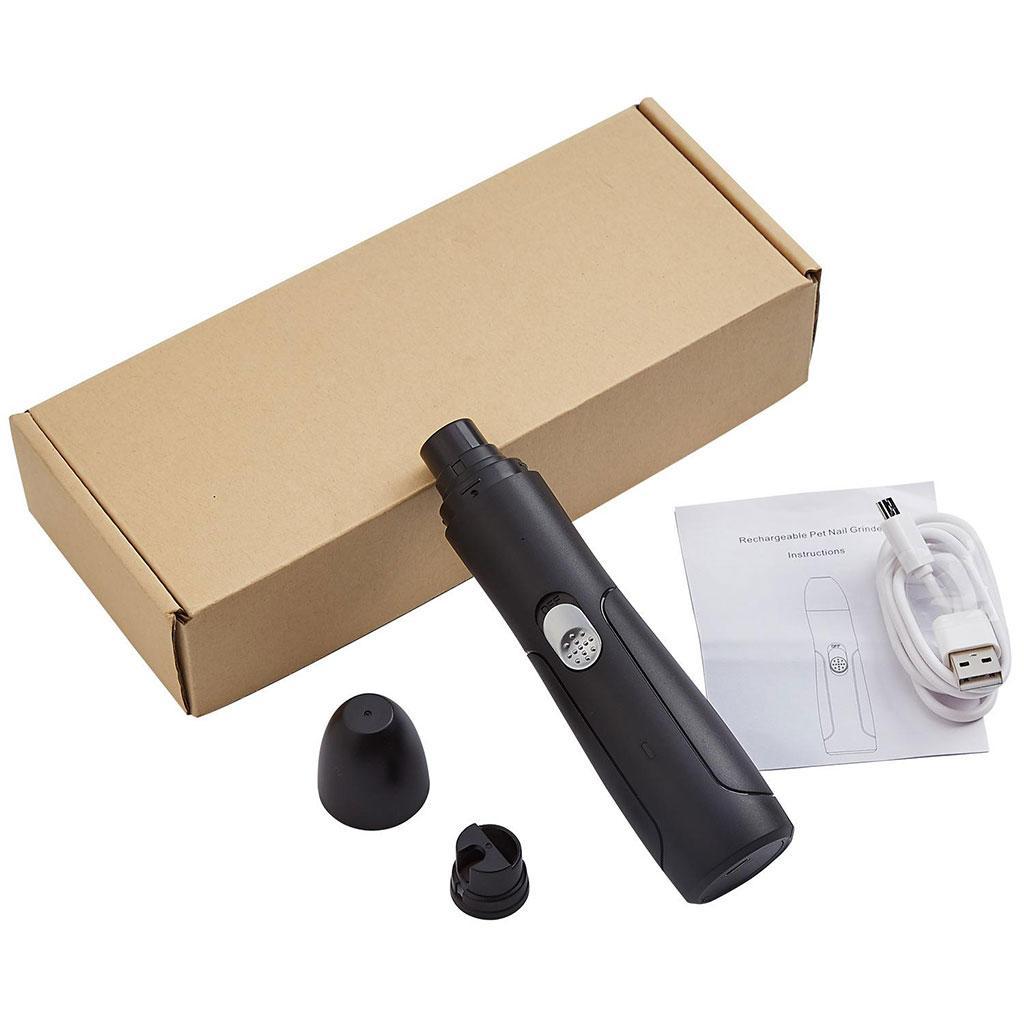Electric Pet Cat Dog Nail Trimmer Grooming Tool Grinder Clipper Kit White