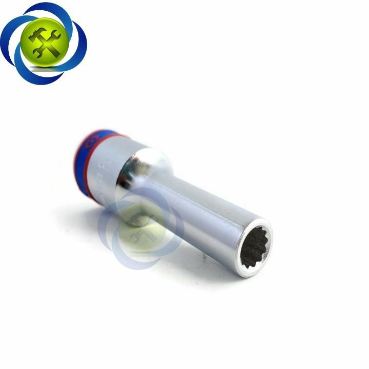 Tuýp 8mm 1/2 Kingtony 423008M loại dài 77mm 12 cạnh màu trắng