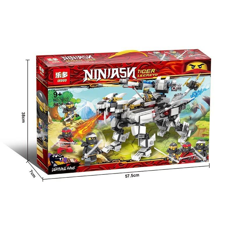 Đồ chơi Lắp ráp xếp hình non Lego ninjago Hổ Bạc cổ đại phun lửa của ninja đất cole 803 chi tiết