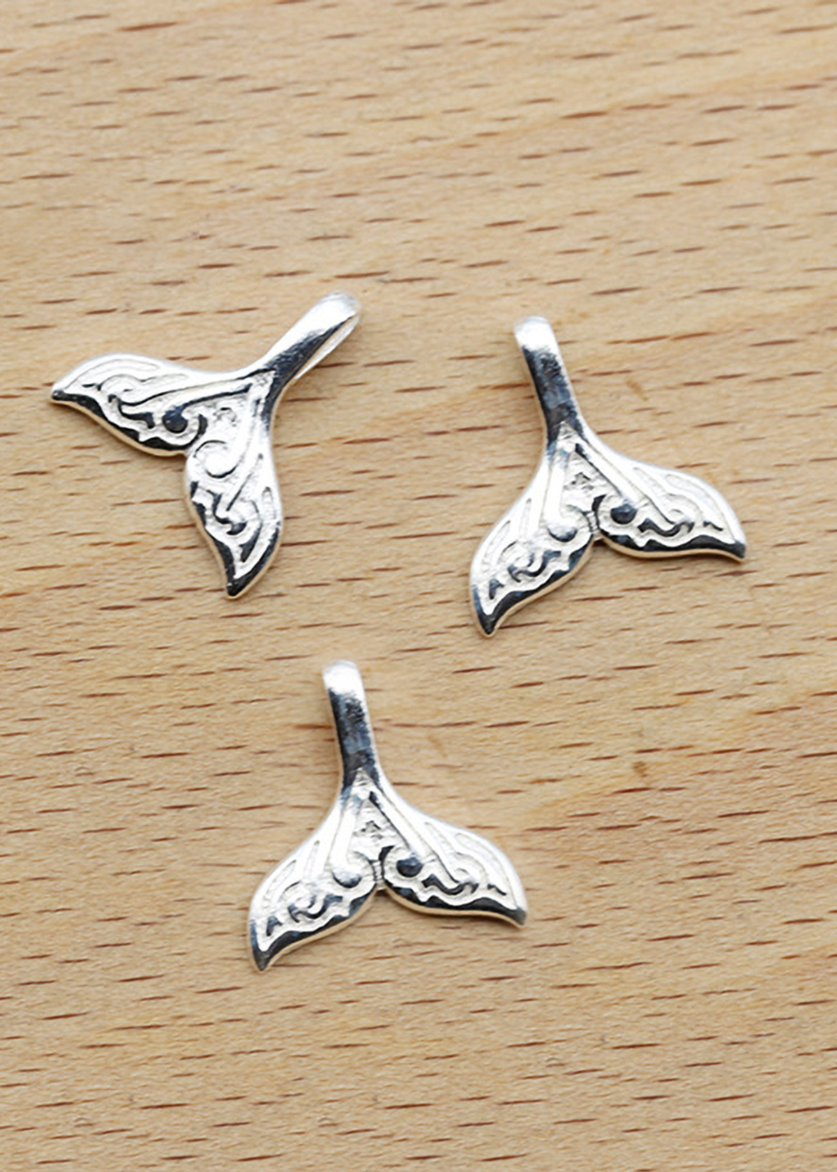 Combo 3 cái charm bạc đuôi nàng tiên cá treo - Ngọc Quý Gemstones