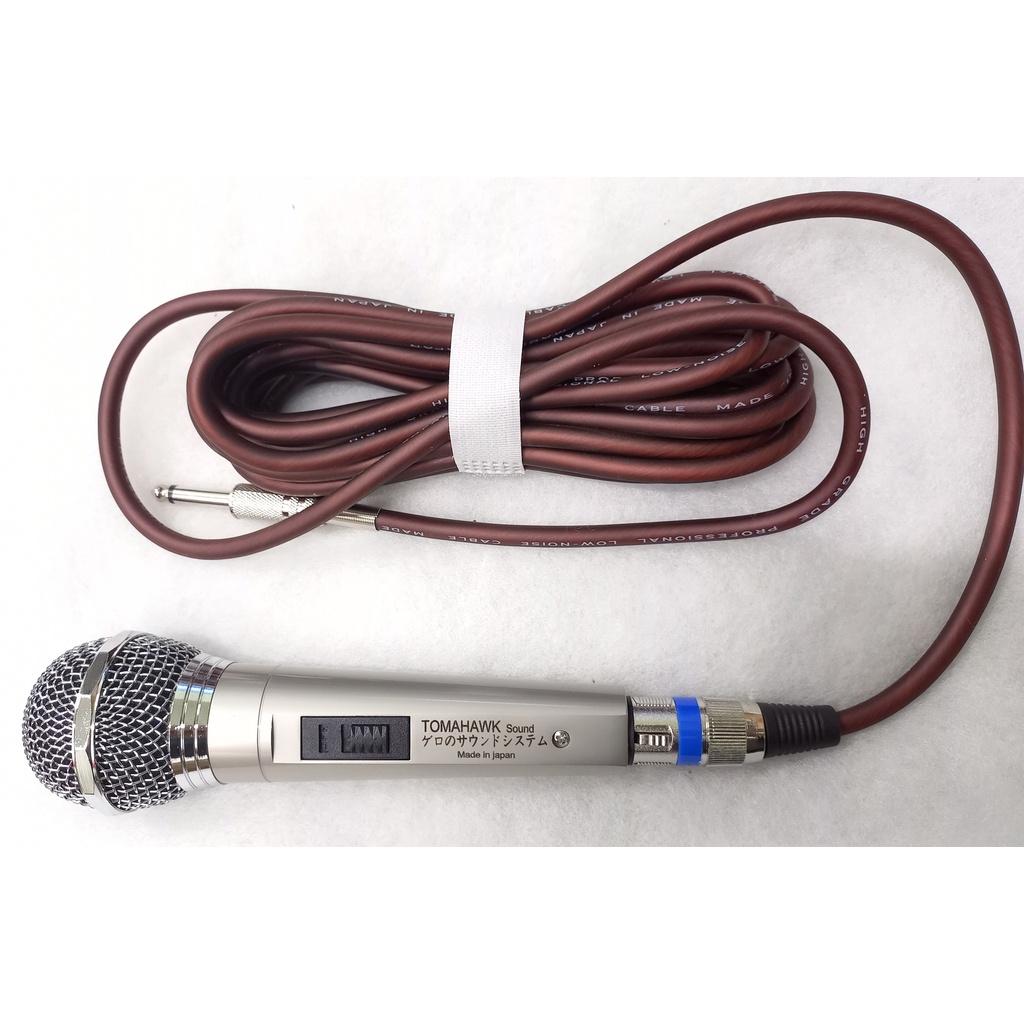 Micro có dây TOMAHAWK thương hiệu Nhật Bản, micro thu âm nhạy, trong tiếng, dùng chho dàn karaoke, loa kéo