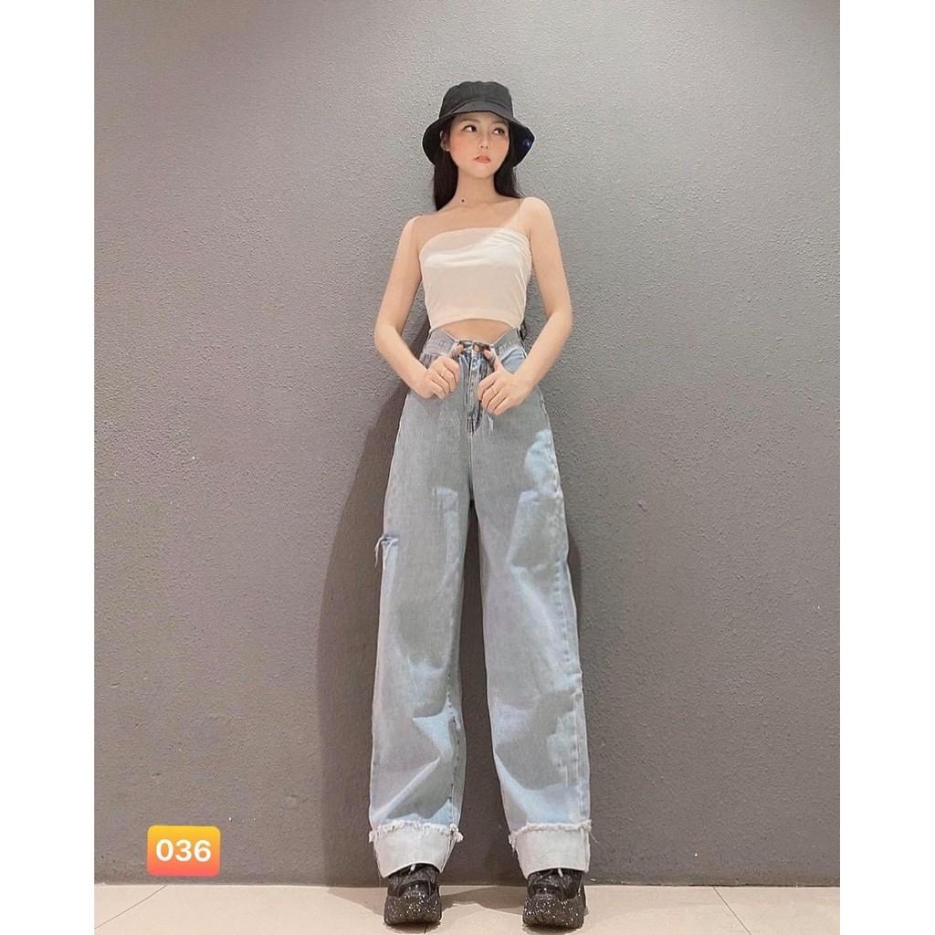 Quần Jeans ống suông dài không dãi Hot 2021