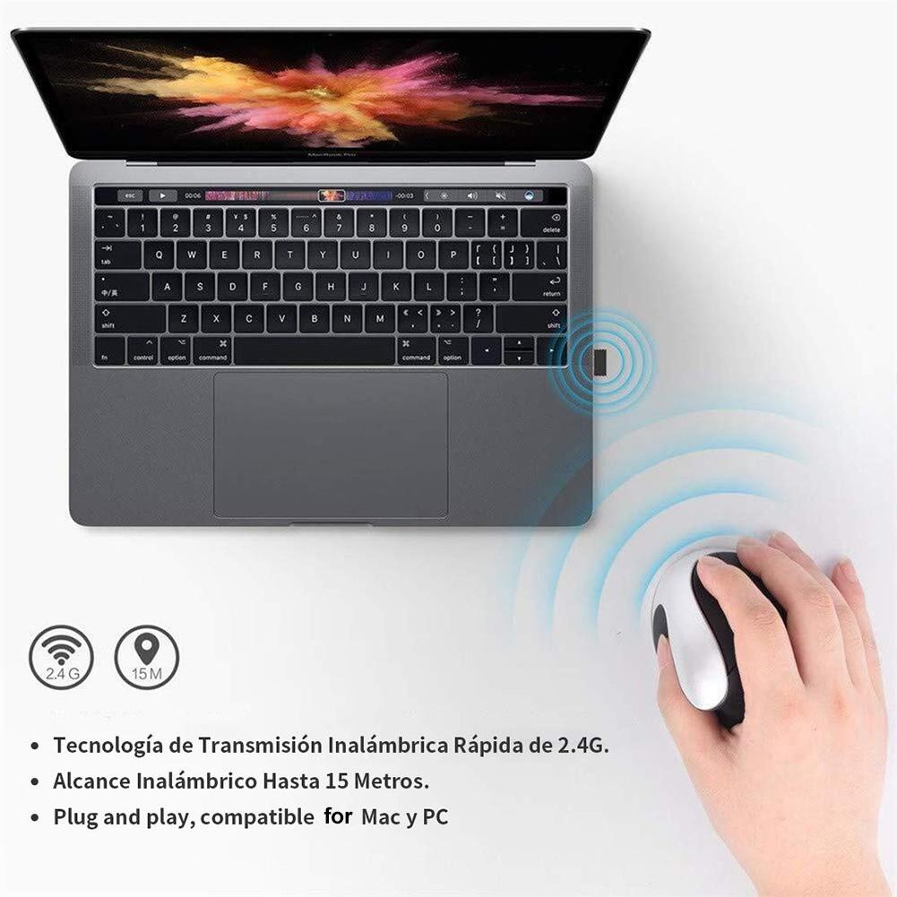 Chuột quang không dây dạng đứng 2.4GHz 5 nút bấm