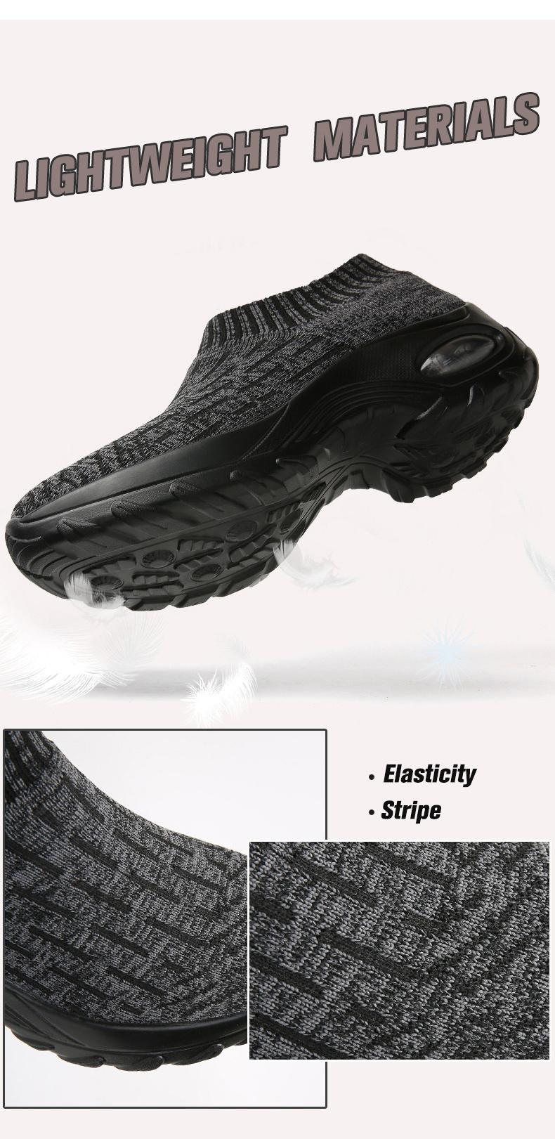 Giày tennis phụ nữ có đệm bằng không khí giày thể thao tăng cao Color: Black tennis shoes Shoe Size: 8