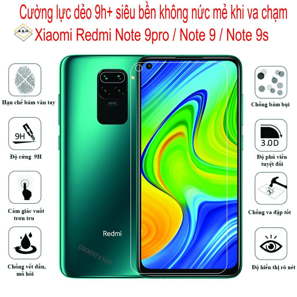 Kính Cường lực dẻo dành cho Xiaomi Redmi Note 9pro / Note 9 / Note 9s / Bảo vệ màng hình chống va đập chống trầy xước