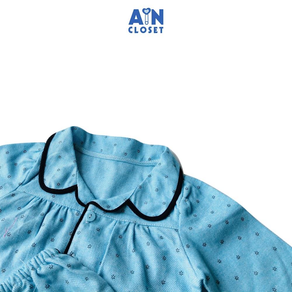 Bộ quần áo dài bé gái họa tiết Nhí xanh dương cotton - AICDBG3B4GQB - AIN Closet