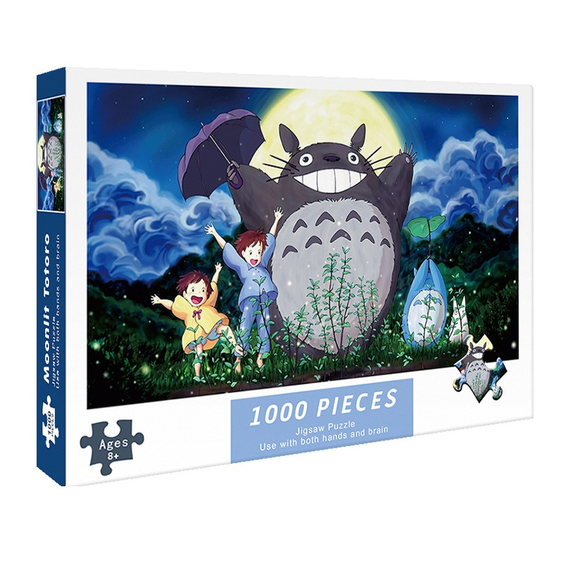 Tranh ghép xếp hình 1000 mảnh totoro - Đồ chơi phát triển tư duy quà tặng ý nghĩa. Kích thước: 75x50 cm